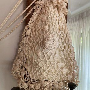 VINTAGE - ANTIQUE Crocheted Crossbody Bag